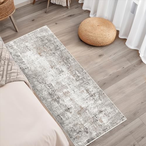 2x6 Washable Non-Slip Hallway Runner Rug 2' x 6' (Rectangular) Beige/Grey/Brown gallery