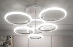 Led Ceiling Light Fixture Stepless Dimming 2700K-7000K Flush Mount with Remote