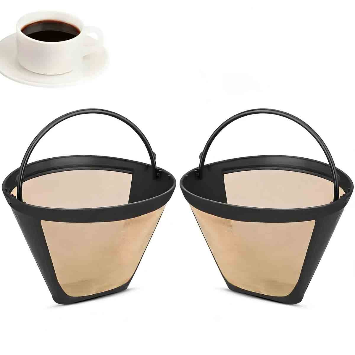 2 Pack Reusable Coffee Filter Basket No.4 Cone for Cuisinart Makers gallery