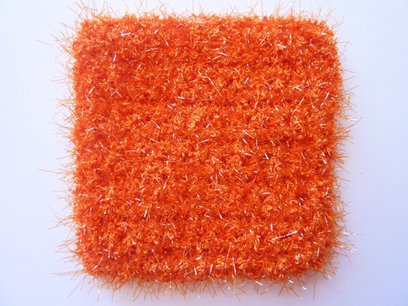 6 Rough Square Multicolor Dish Pot Scrubber Scrubby Scrubbie Handmade 69 gallery