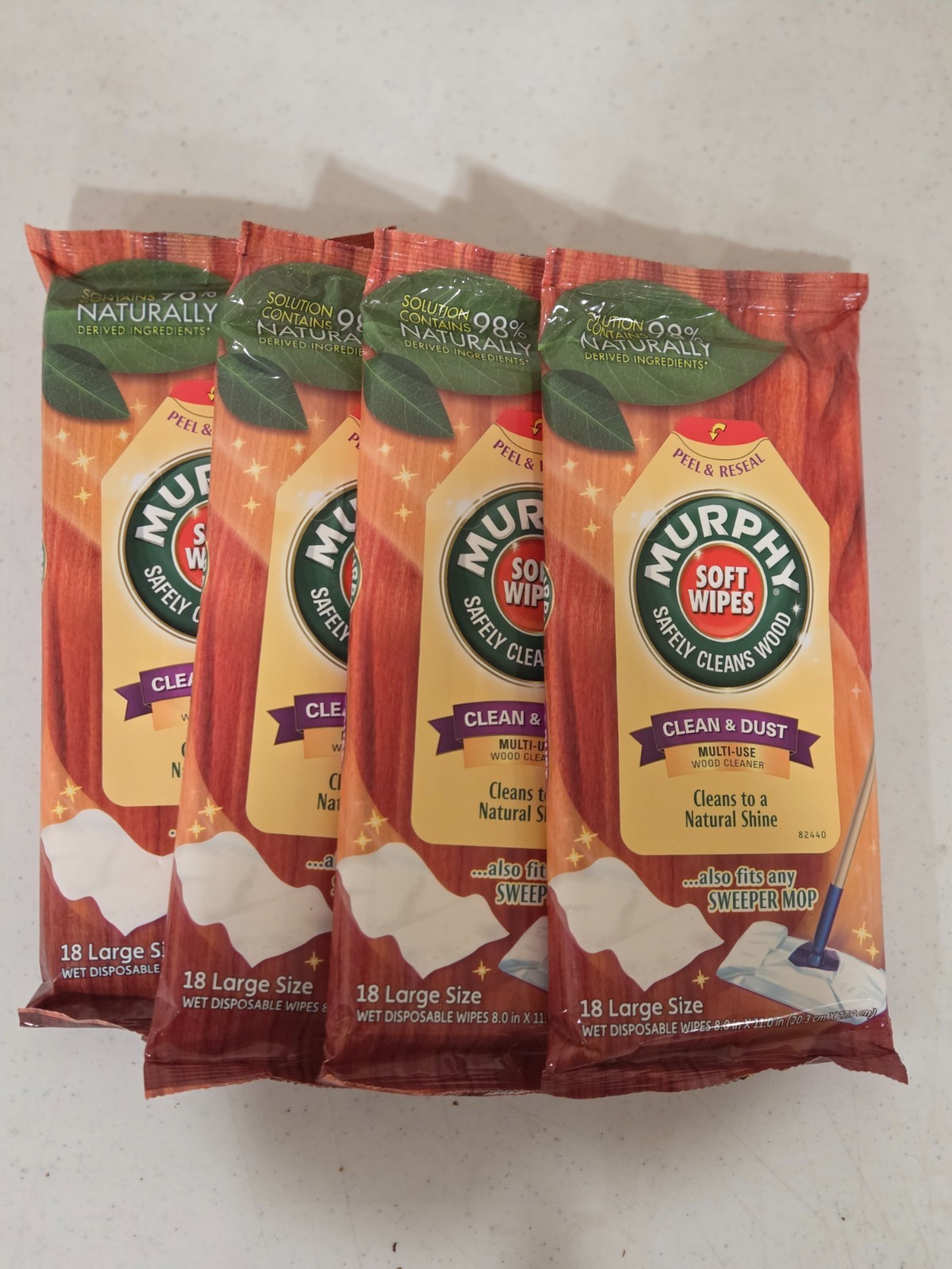 Murphy Soft Wipes Clean & Dust Multi-Use Wood Cleaner NEW SEALED 4 pack gallery