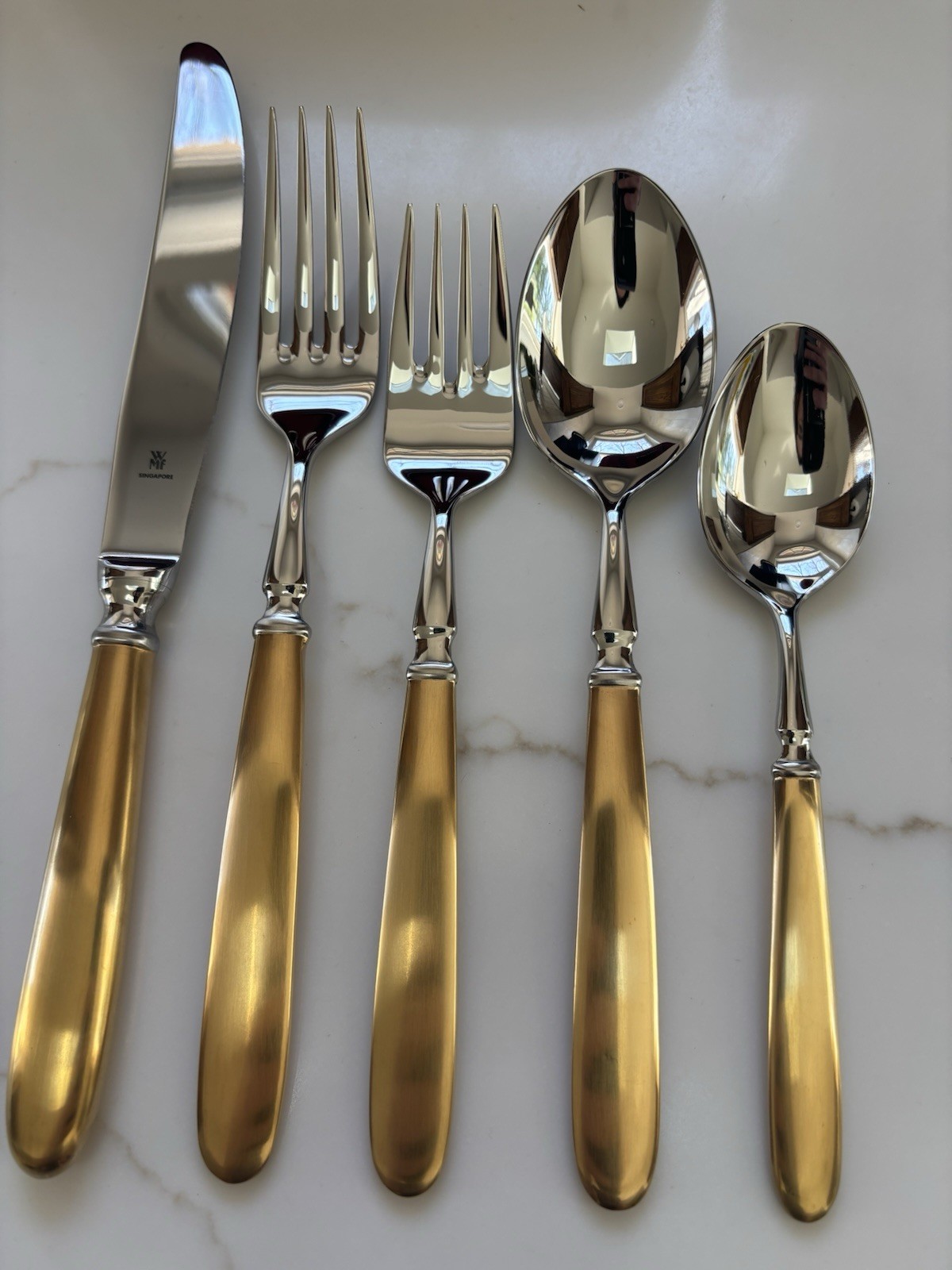 WMF Flatware - MONTANA GOLD - 5 piece place setting - NEW gallery