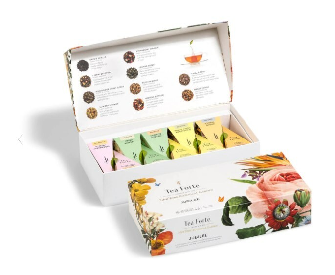 TEA FORTE, "Jubilee" Petite Presentation Box of 10 Pyramid Infuser Bags, NEW gallery