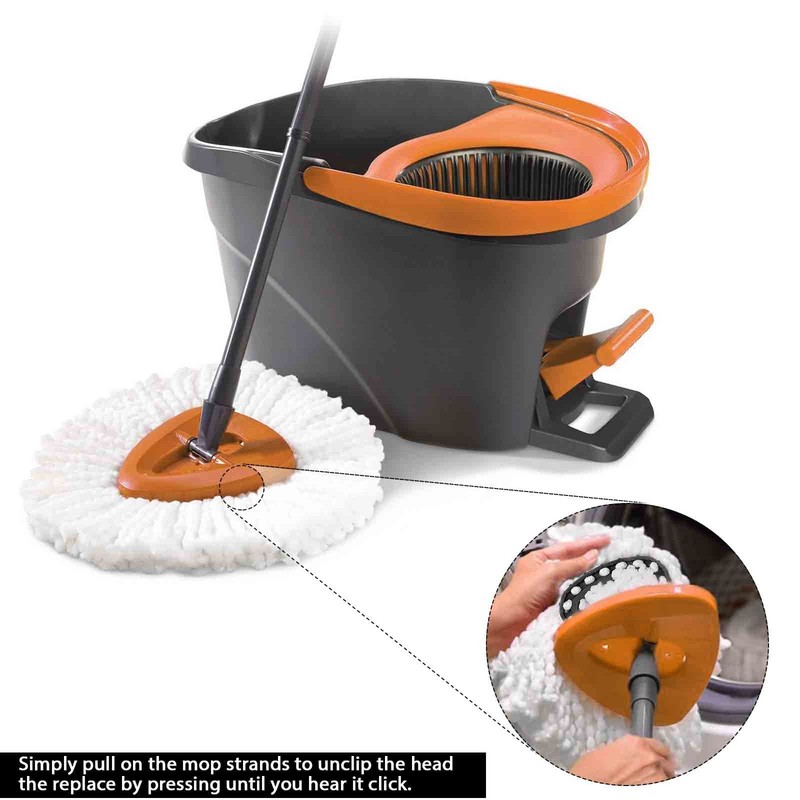 8Pack Spin Mop Heads,Spinning Mop Replace Head for Floor Cleaning, 100% Micro... gallery
