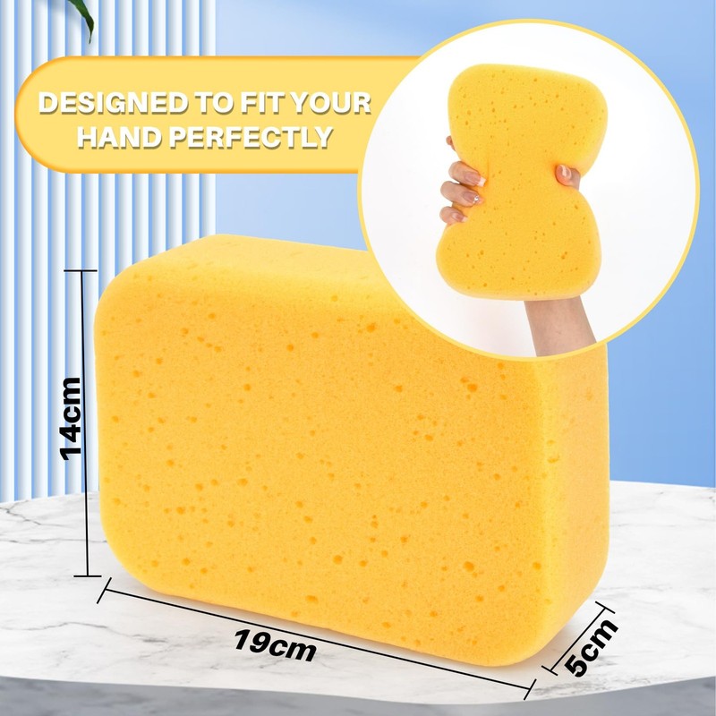 4 Pieces Large Car Wash Sponge – Extra Thick High Density Cleaning Sponges gallery