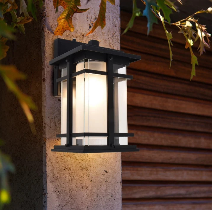 Lutec Craftsman 2.0 Style Coach Light Outdoor LED Wall Lantern Built-in DuskDawn gallery