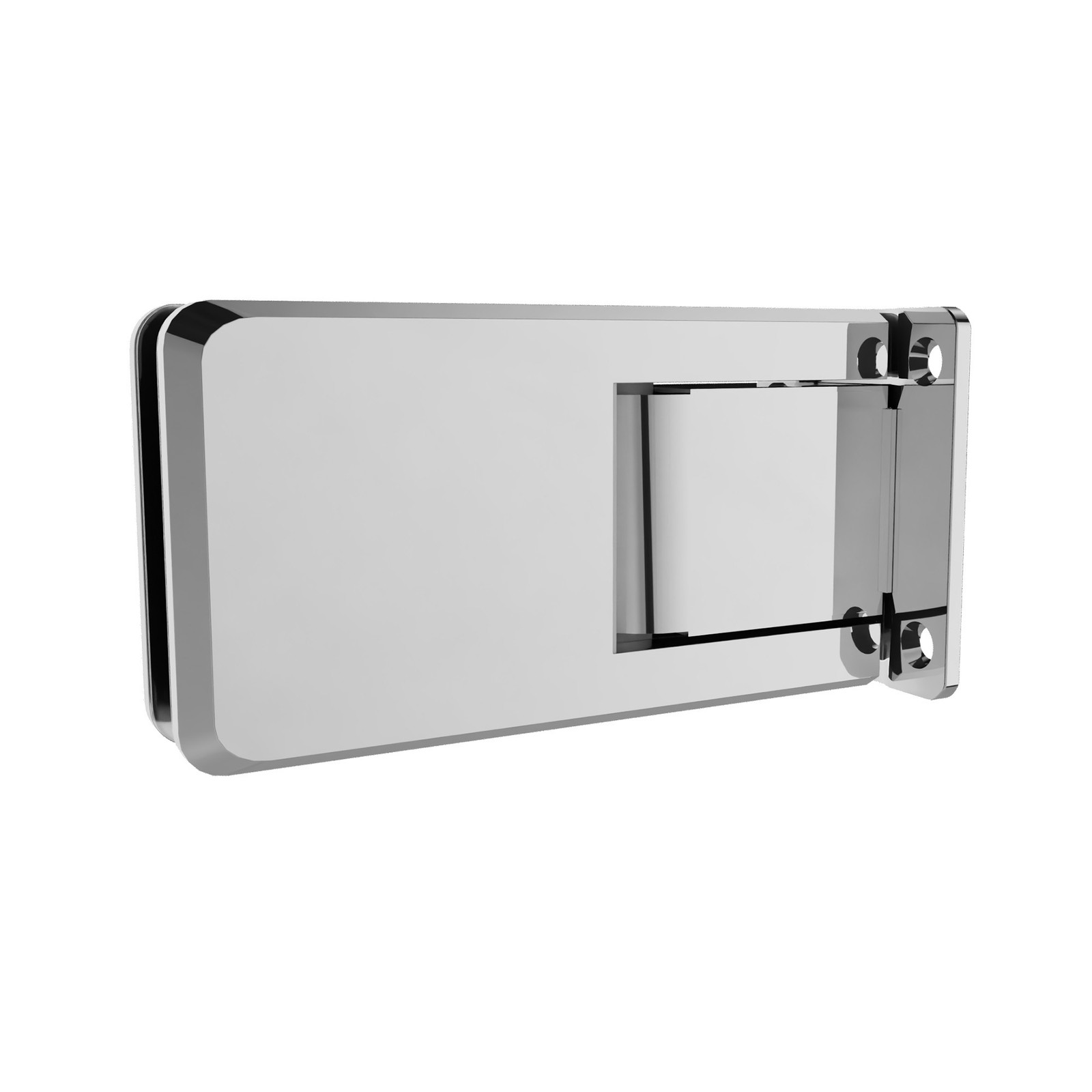 Wall Mount Hinge With Full Back Plate Type Polished Chrome Finish gallery