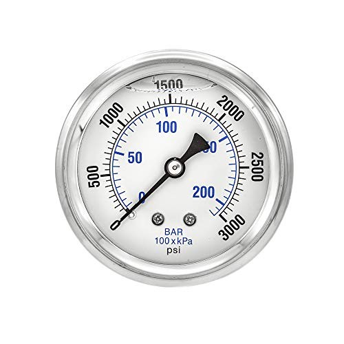 PRO-202L-254P Center Back Mount Glycerin Filled Industrial 0 - 3,000 PSI gallery