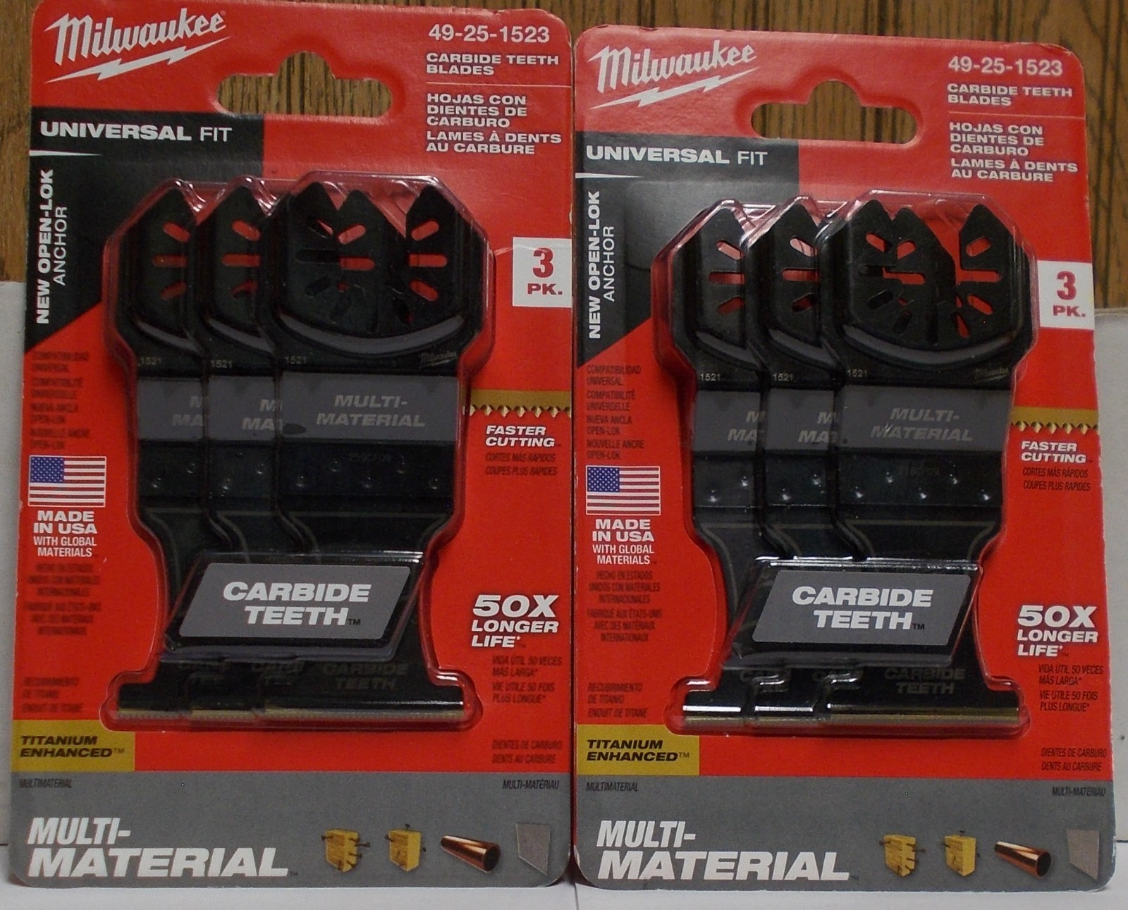 Milwaukee 49-25-1523 Oscillating Multi-Material Multi-Tool Blade Kit (Lot Of 2) gallery