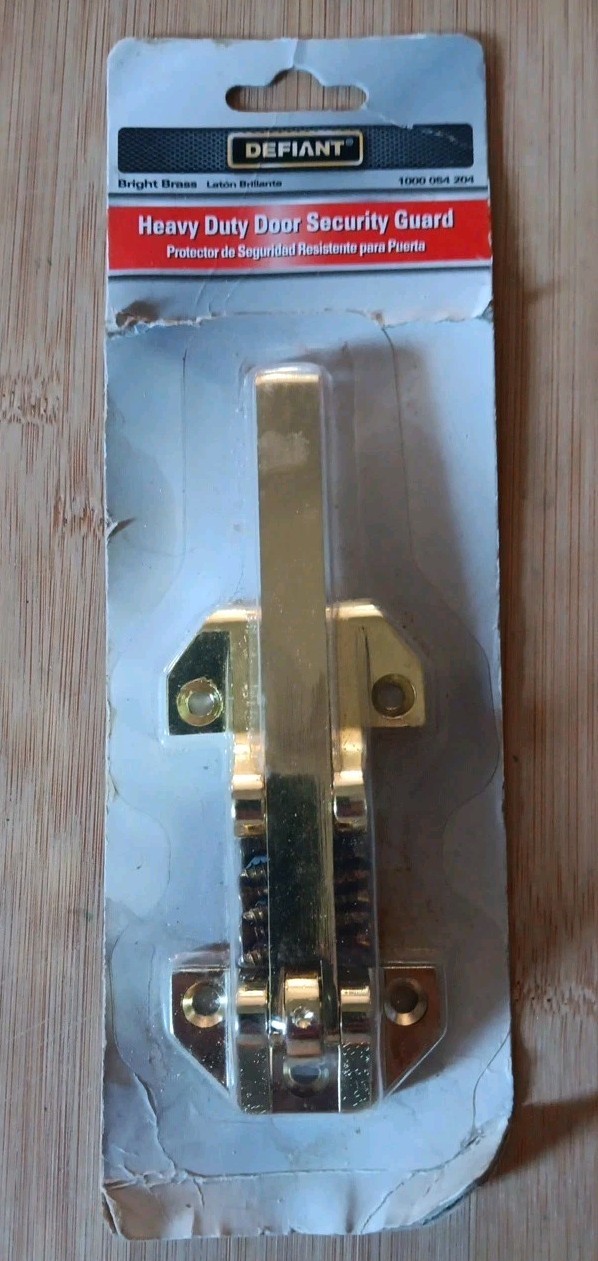 Defiant Heavy Duty Door Security Guard Bright Brass Screw In 1000054204 Ball Arm gallery