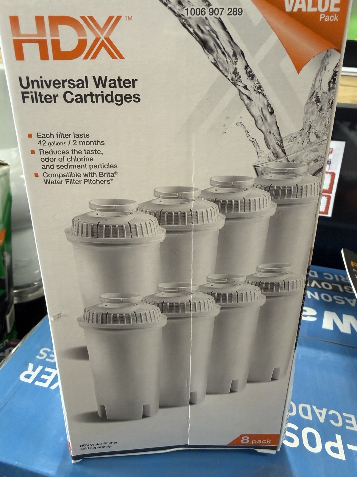 Compatible W/ Brita Pitchers 8-Pack Universal Water Filter Cartridges HDX F003 gallery