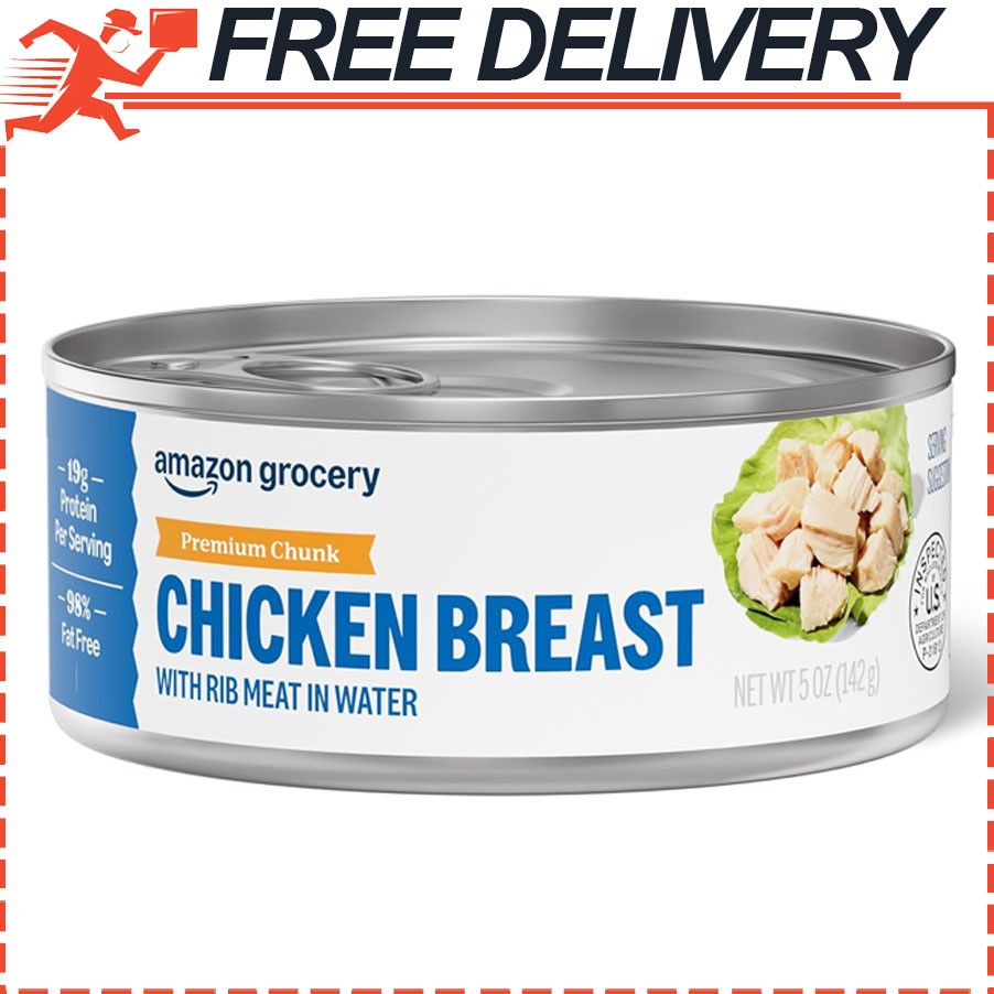 Amazon Grocery, Premium Chunk Chicken Breast with Rib Meat in Water, 5 Oz gallery