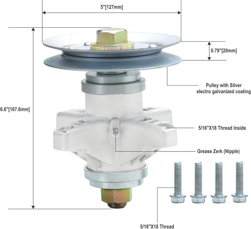 Deck Spindle Assembly w Pulley Fits 618-04129A 918-04129A 618-04129 285-842 1196 gallery