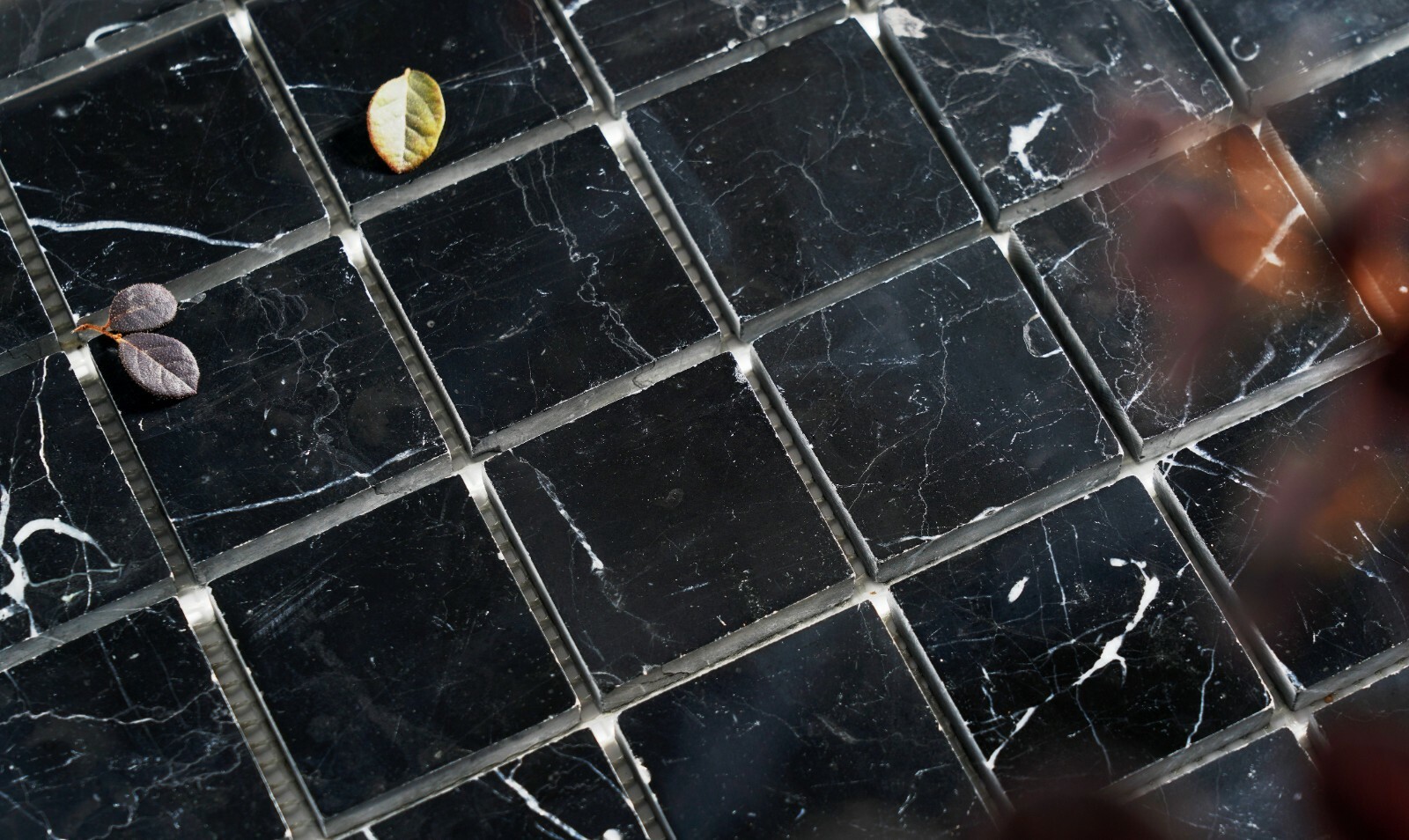 Simple Tile Marble Mosaic Tile "2"X2" Square Collection" Nero Marquina Polished gallery
