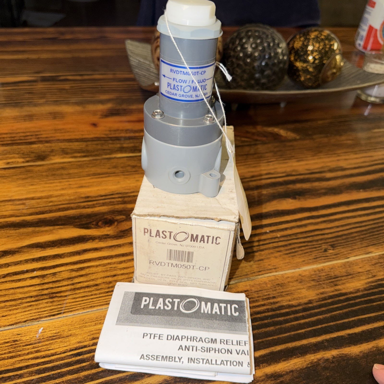 PLAST-O-MATIC RVDTM050T-PV Adjustable Relief Valve,1/2 In,100 psi 11G103 gallery