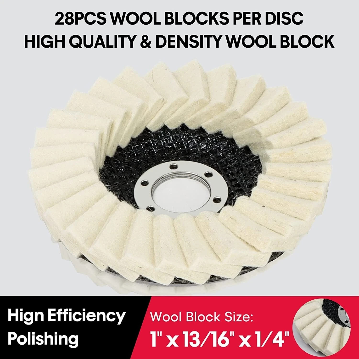 6Pcs Wool Polishing Wheel Buffing Pads Flap Disc For Metal Wood Angle Grinder gallery