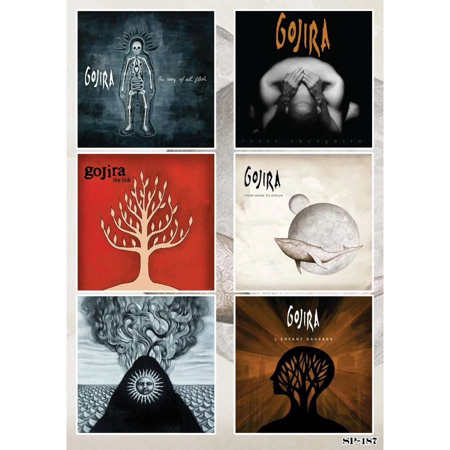 Gojira Albums Sticker Pack | From Mars to Sirius Magma The Link Heavy Metal Band gallery