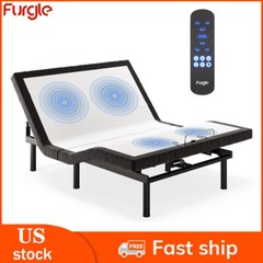 Furgle Adjustable Bed Frame Base Stress Massage Wireless Remote Dual USB & Motor