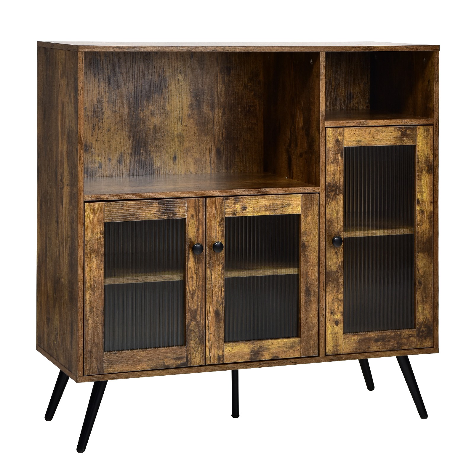 Industrial Buffet Sideboard Kitchen Serving Cupboard with Adjustable Shelves gallery