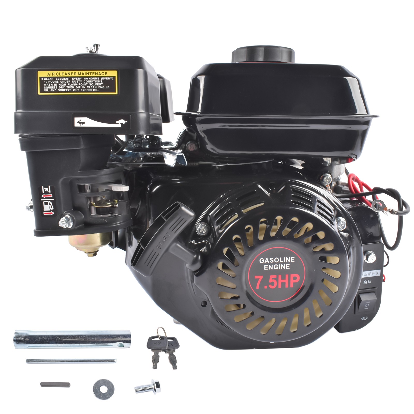 Electric Start Horizontal Engine 4-Stroke 7.5HP 212CC Go Kart Gas Engine Motor gallery
