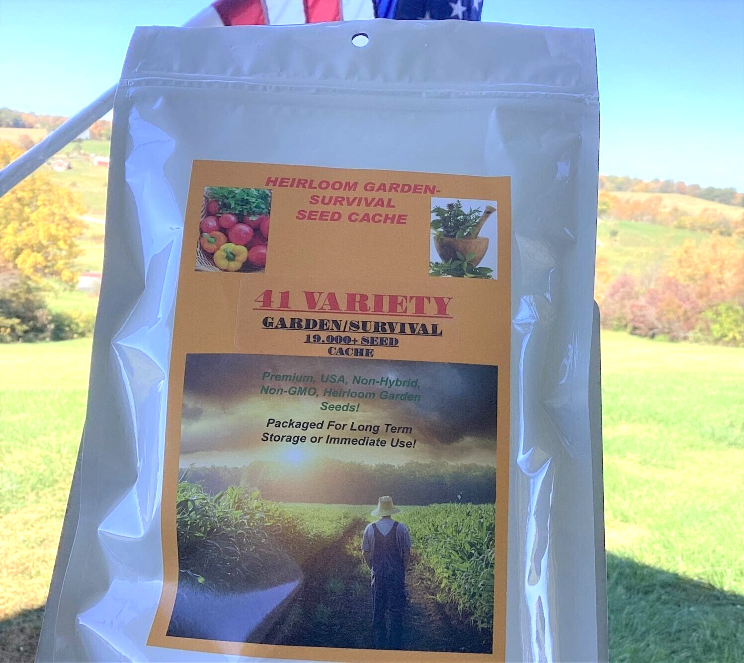 41 Varieties! 19,000+ Seeds!! Emergency Preppers Survival/ Garden Seed Cache, gallery