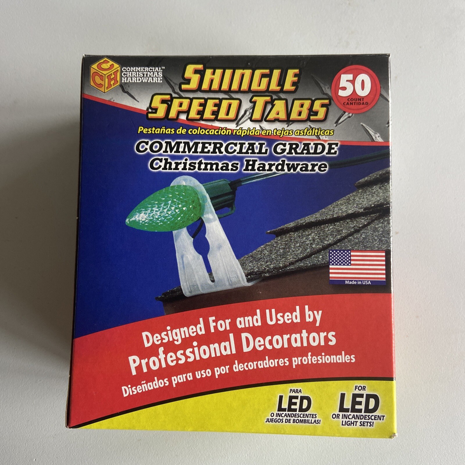 50 Shingle Speed Tabs Commercial Grade For Christmas LED & Incandescent Lights gallery