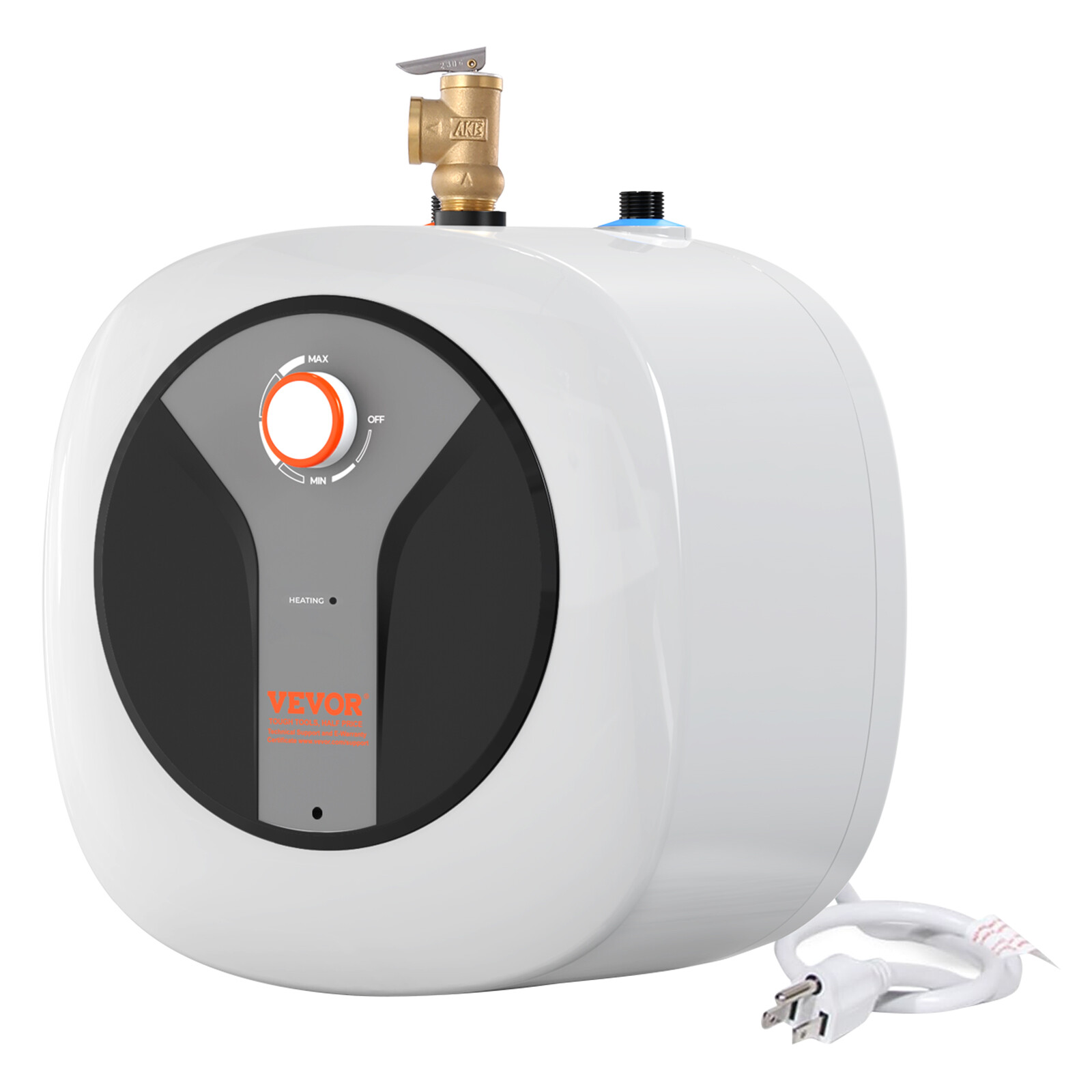 VEVOR 2.5 Gal Electric Mini Tank Hot Water Heater 1400W Shower Compact Storage gallery