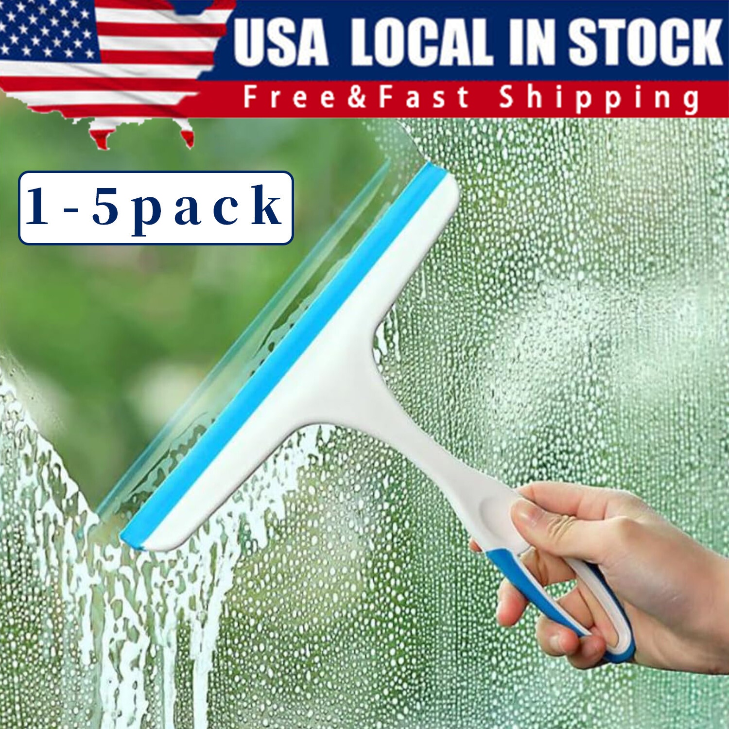 Squeegee For Shower Mirror Window Door Home Office House Cleaner Car Glass gallery