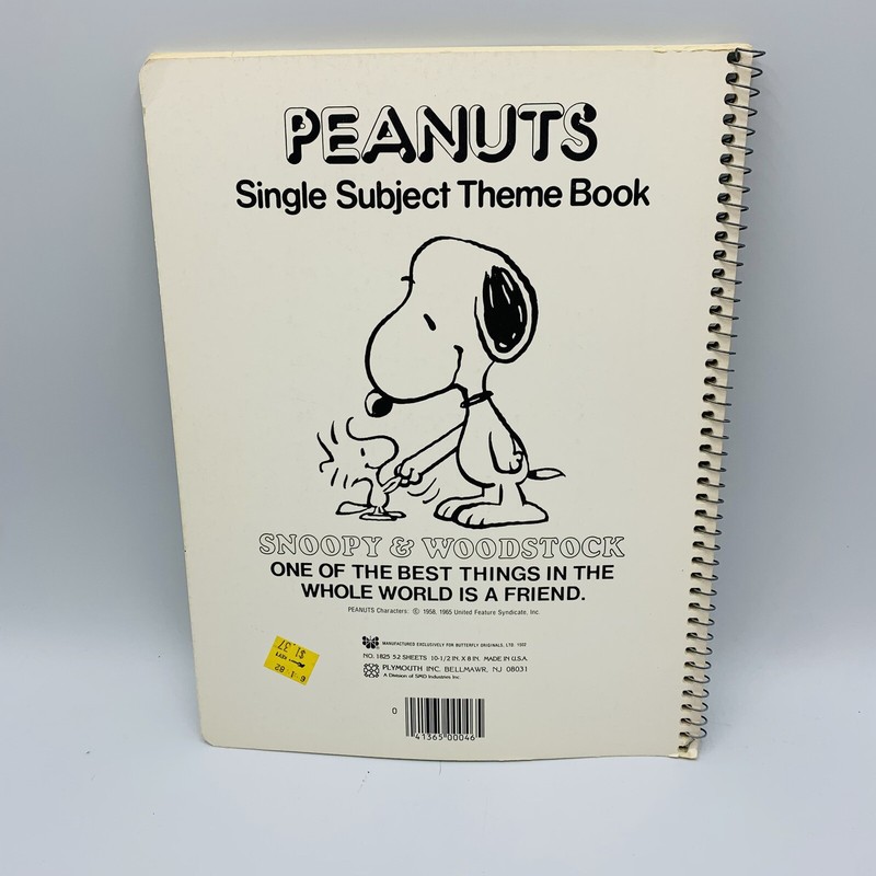 5 Snoopy Peanuts Spiral Bound Notebooks Unused Vtg Rare 80s Butterfly Originals gallery