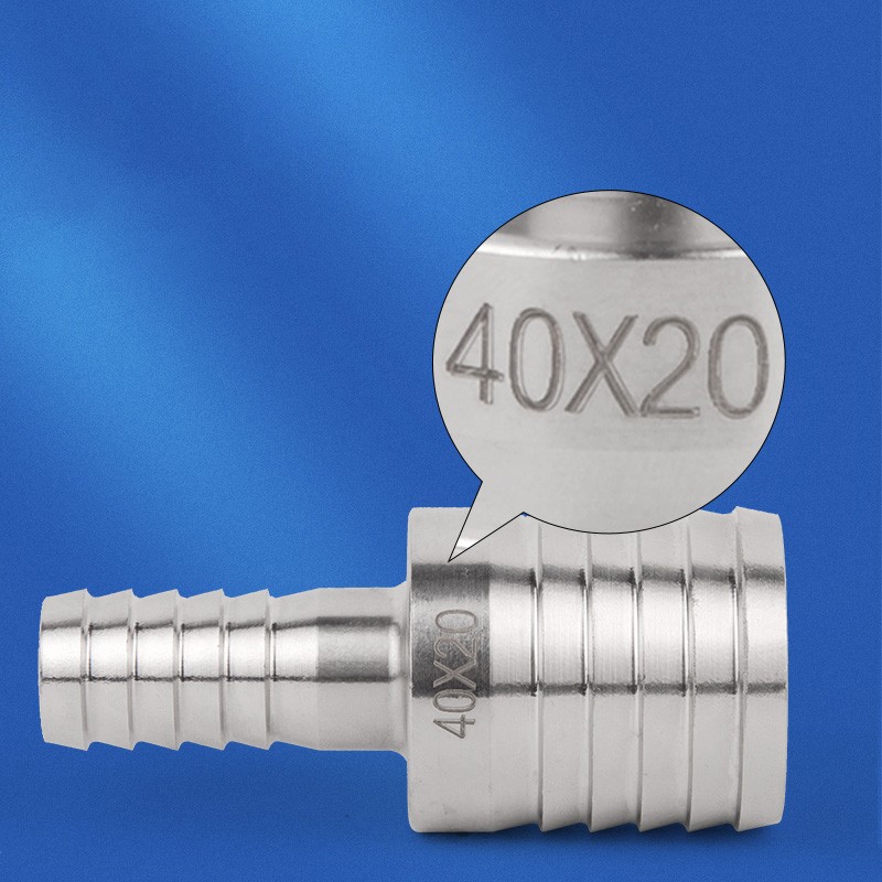 6mm~50mm Stainless Reducer Barbed Hose Joiner Connector Air Water Pipe Gas Tubi gallery