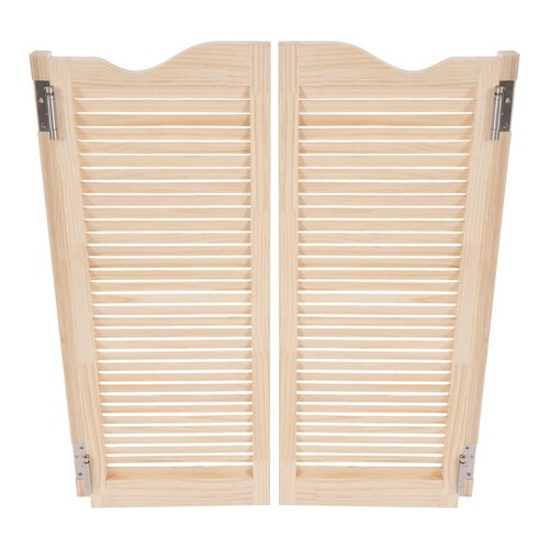 Partition Two Door Passing Door For Stairs Passageway Dividing Door Wood Color gallery