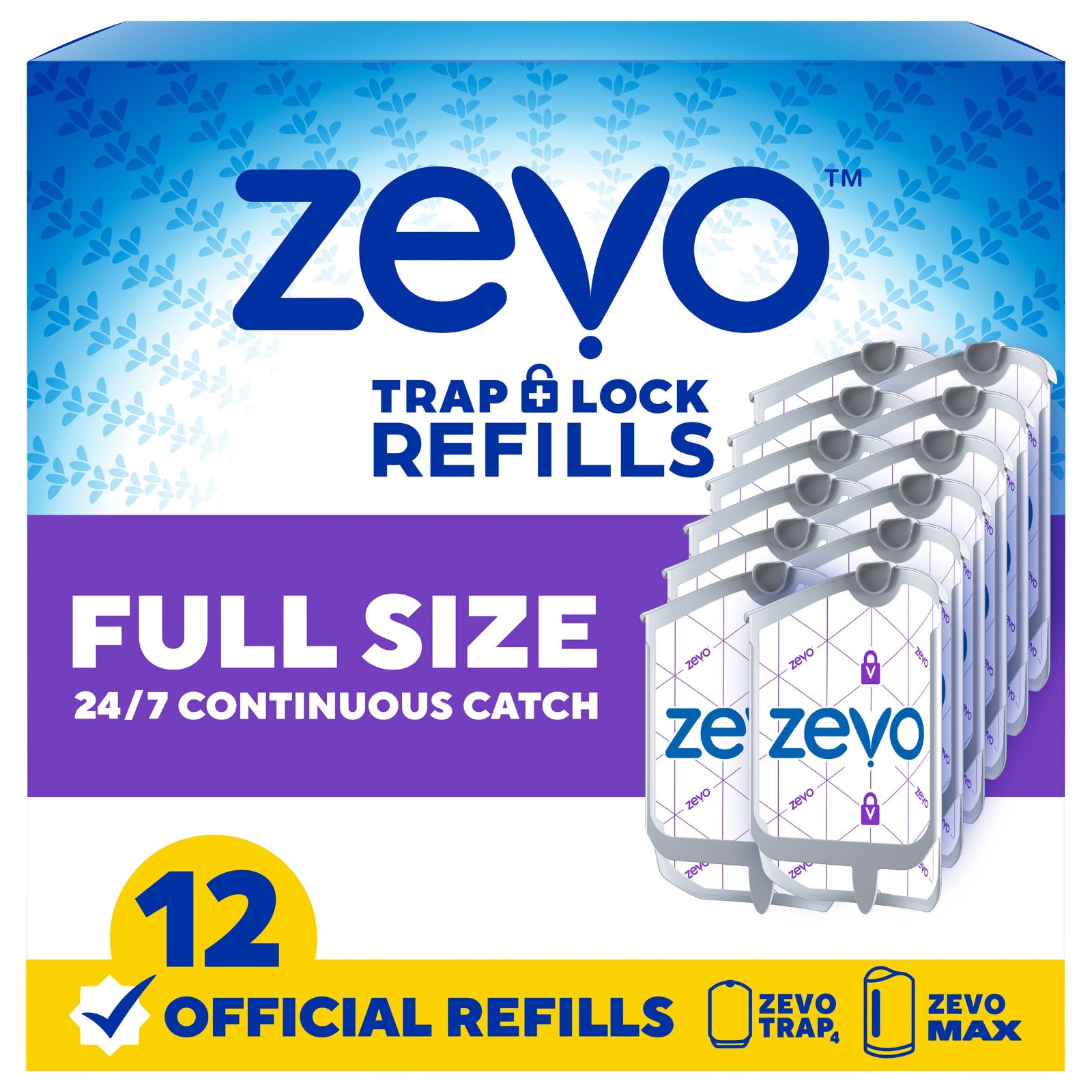 Zevo Flying Insect Trap Refill Replacement Cartridges, 12-count gallery