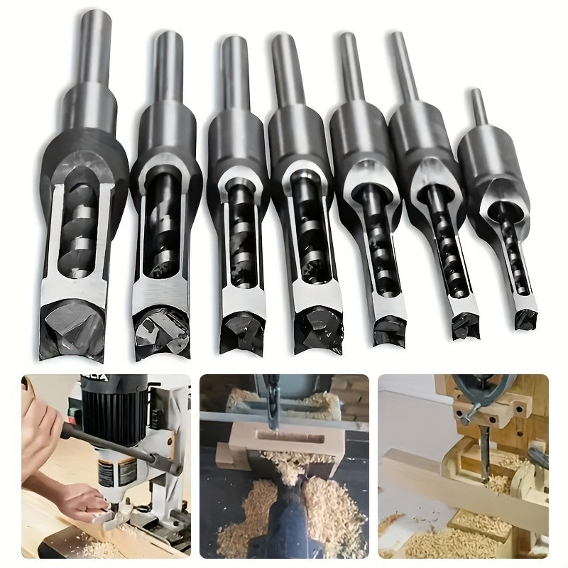 Woodworking Square Hole Drill Bit Set - Durable for Wood Drilling Projects gallery