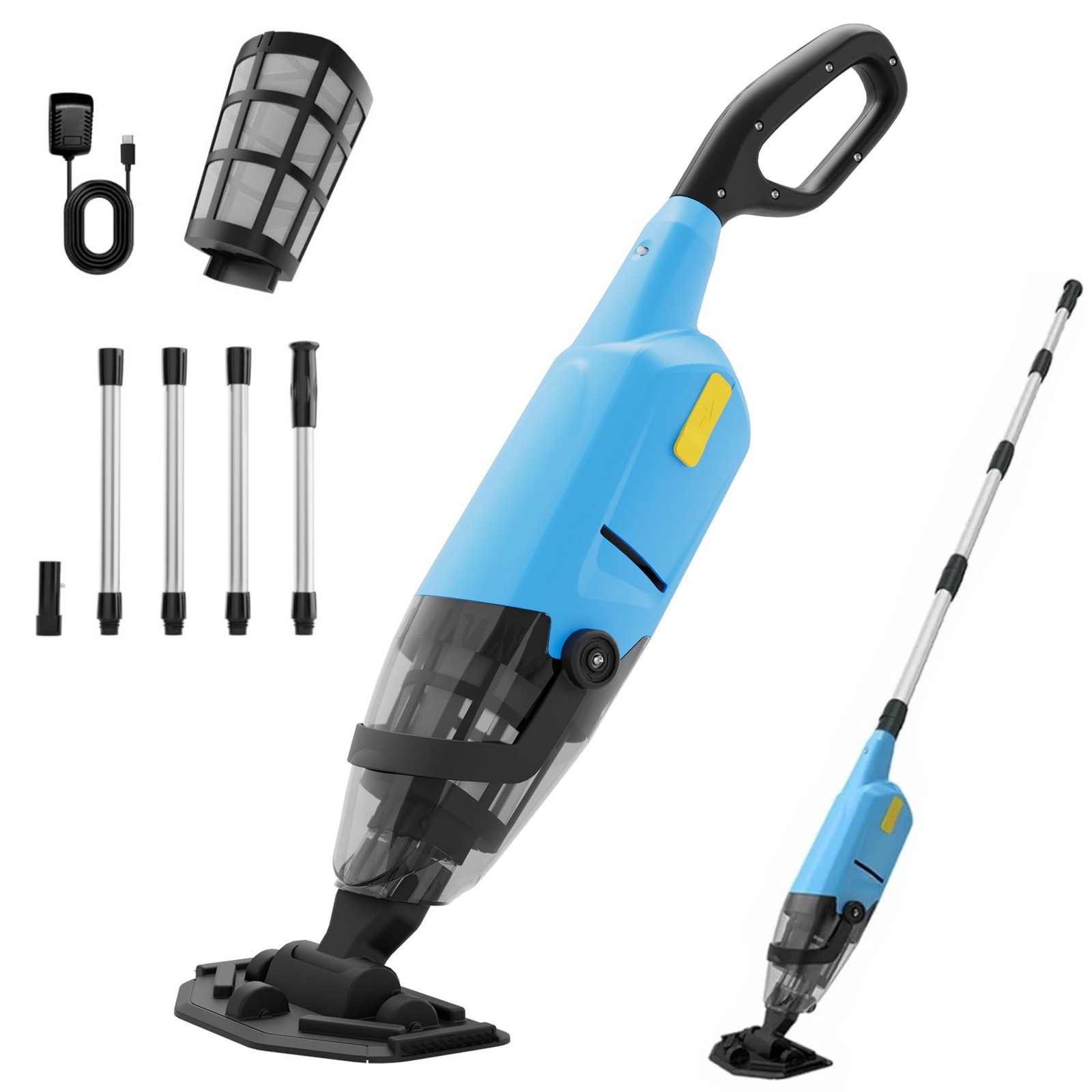 Cordless Pool Vacuum Rechargeable Handheld Pool/Spa Vacuum 90 Min Runtime gallery