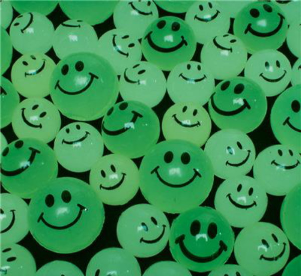 288 GLOW IN THE DARK SUPER BALLS, HIGH BOUNCE, SMILE, SUPER FAST SHIPPING!! gallery