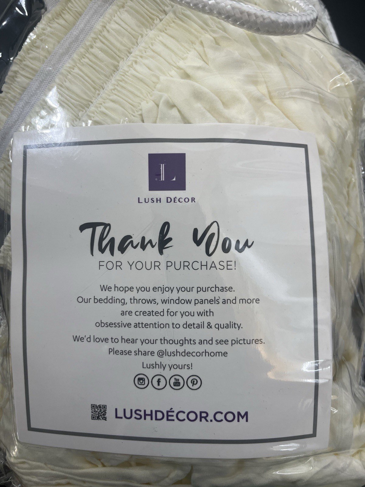 Lush Decor Ruched Ruffle elastic BedSkirt Bed Skirt - IVORY - NEW gallery