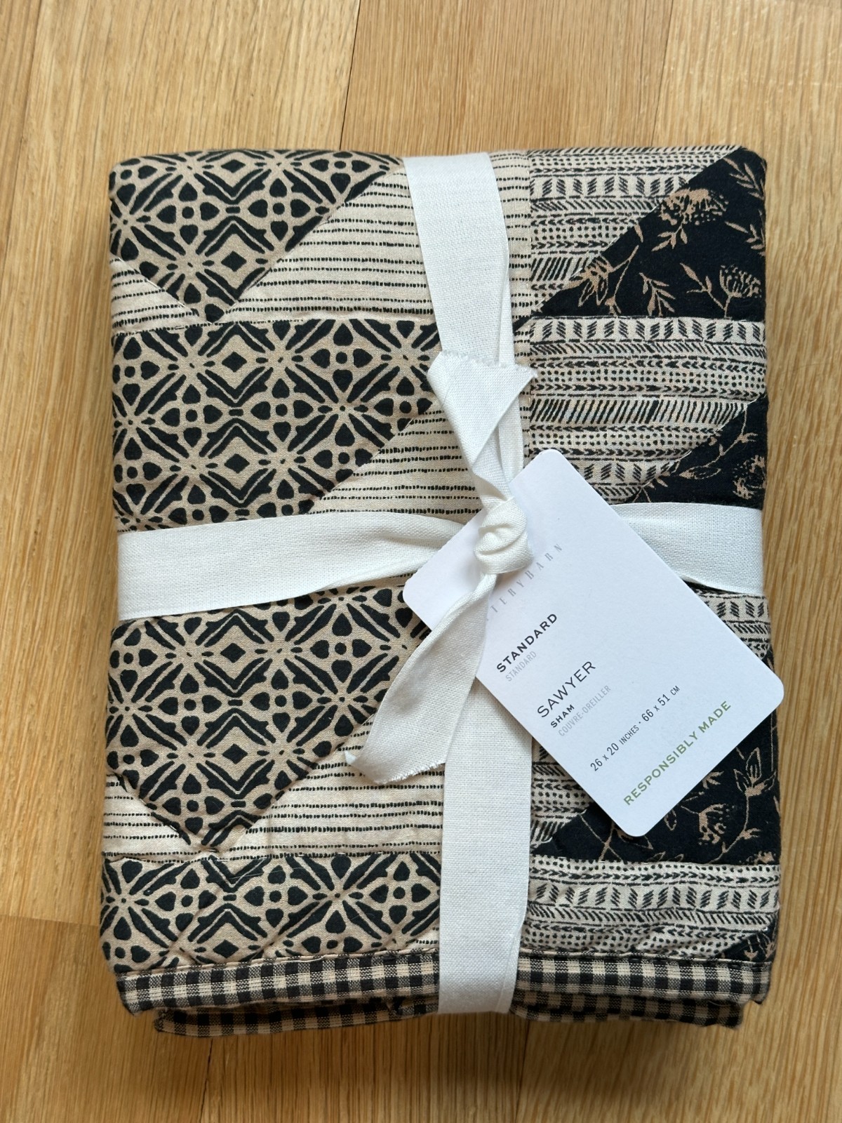 Pottery Barn Sawyer Reversible Quilted Single (1) Standard Sham NEW w/tags gallery