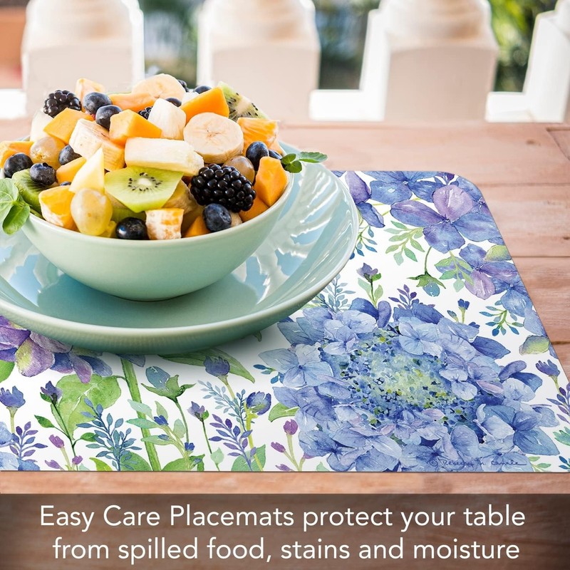 CounterArt Beautiful Hydrangea 4 Pack Reversible Easy Care Flexible Placemat gallery