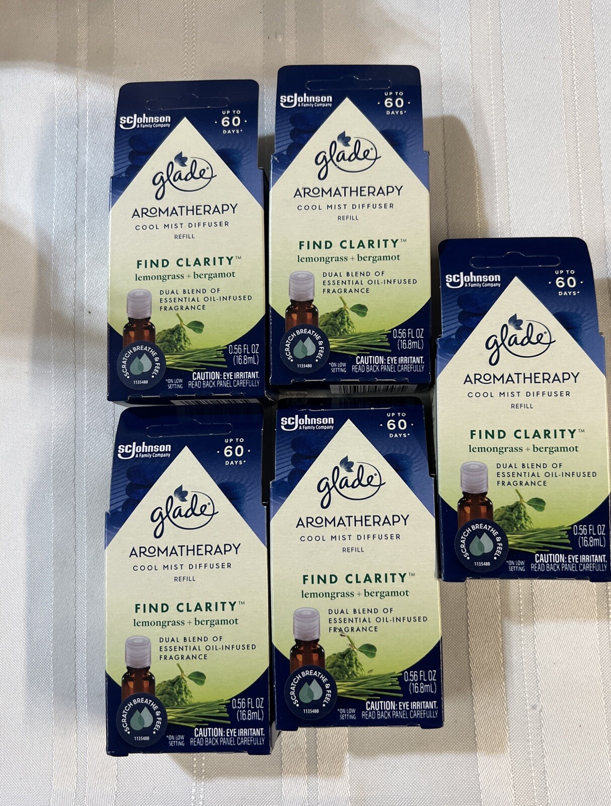 5 Glade Aromatherapy Cool Mist Oil Diffuser Refill, Clarity Lemongrass Bergamot gallery