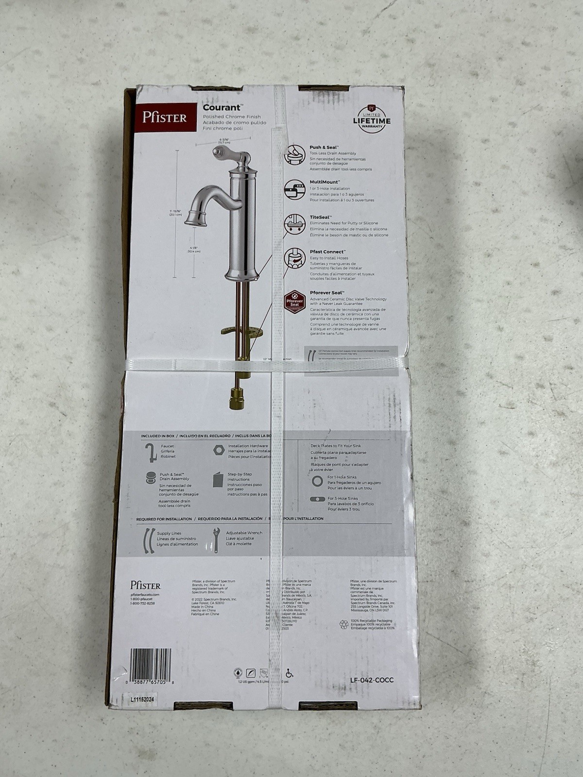 Pfister Courant Single-Handle Single Hole Bathroom Faucet Polished Chrome gallery