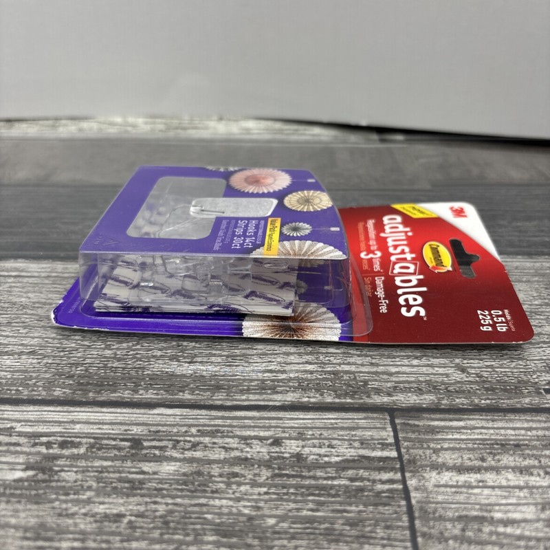 3M Command Adjustables Clear Repositionable 14 Hooks 30 Strips, 0.5-lb Hold {23} gallery