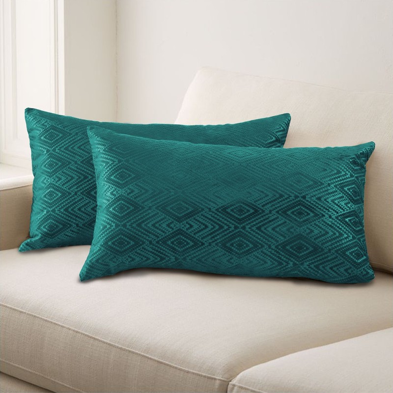 Ikat Velvet Solid Pillow Shams Rectangle Pillow Covers Decorative Cushion Cover gallery