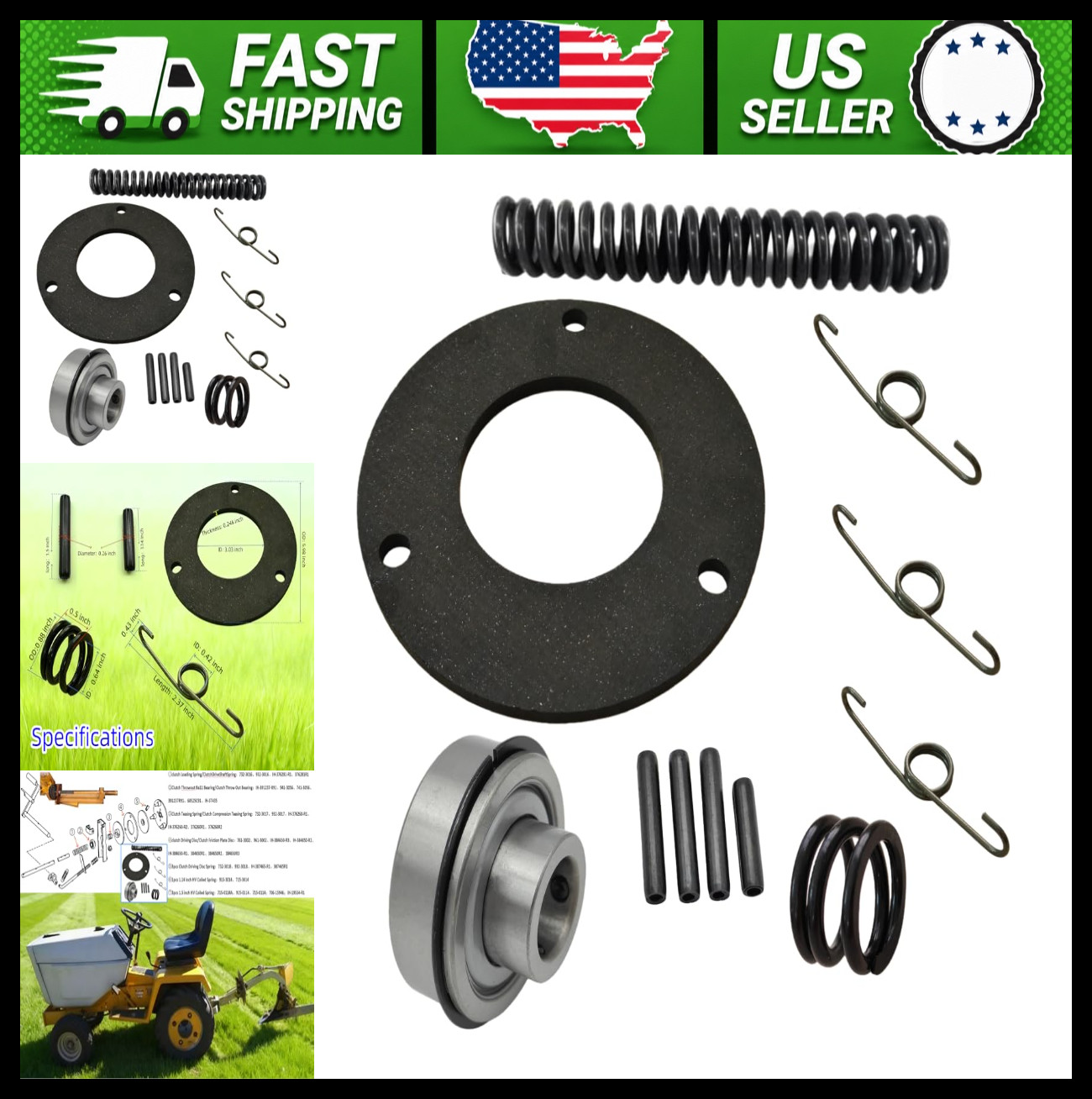 Cub Cadet Clutch Rebuild Kit Replacement Springs and Friction Disc gallery
