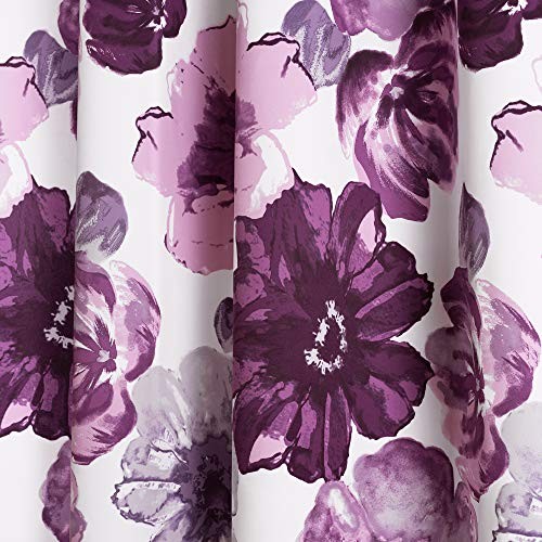Leah Window Curtain 52"W x 84"L (Pack of 2) Purple & Gray Light Filtering gallery