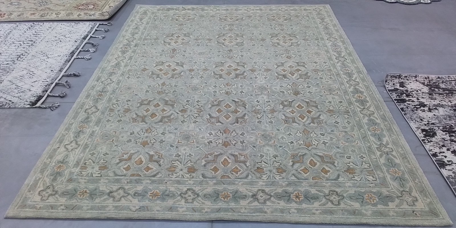 GREEN / IVORY 8'-0" x 10'-0" Back Stain Rug, Reduced Price 3172810677 HG227X-8 gallery