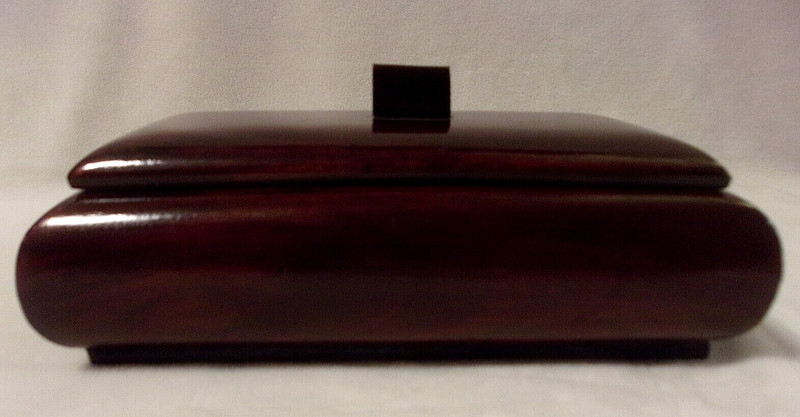 HANDCRAFTED VINTAGE SOLID WOOD KEEPSAKE BOX - Cherrywood Lacquer Finish gallery