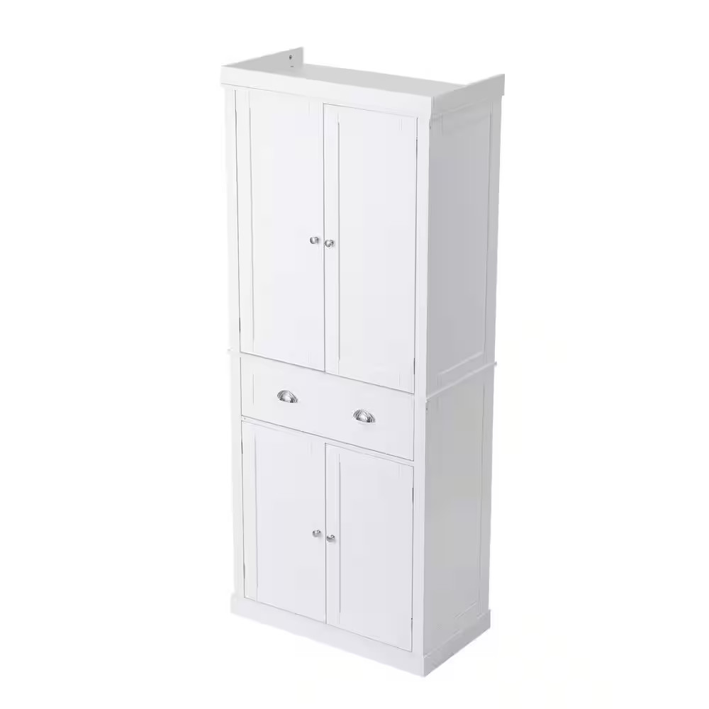 72 In. Kitchen Pantry Storage Cabinet, Freestanding Utility Cabinet with Doors, gallery