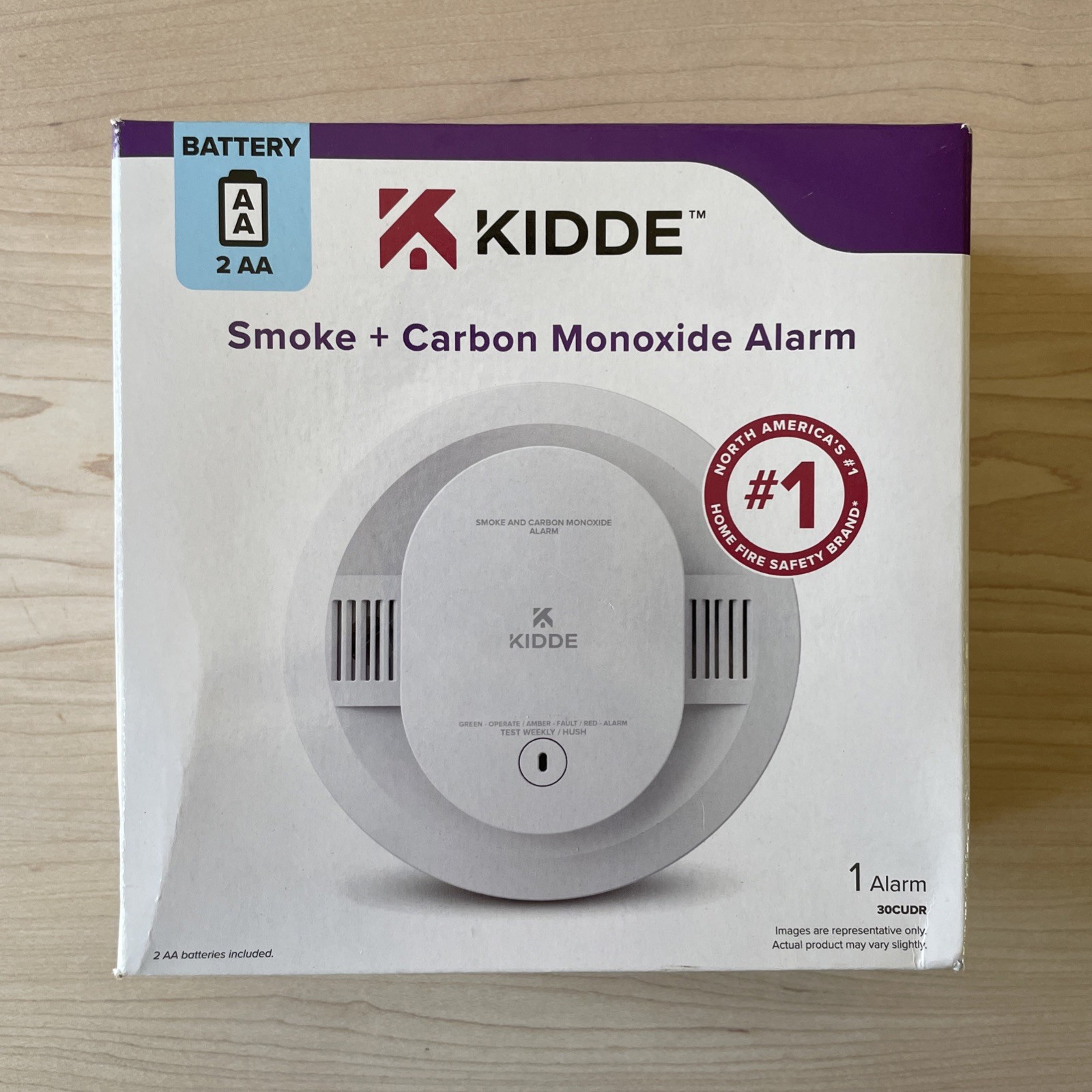 Kidde 30CUDR Smoke + Carbon Monoxide Detector 85 dB Alarm 5" AA Battery NEW gallery