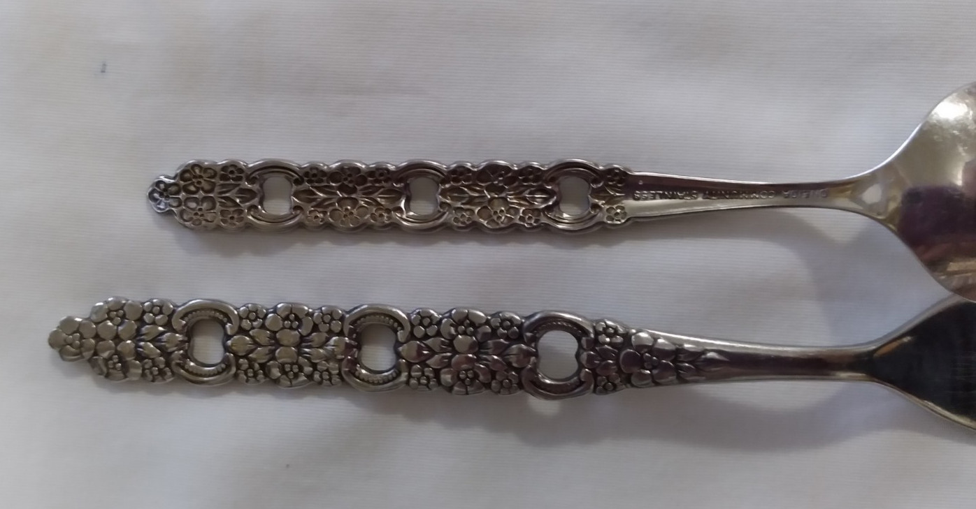 VOILA Oneida Community CHOICE fork spoon serving teaspoon salad roast +++++++ ++ gallery