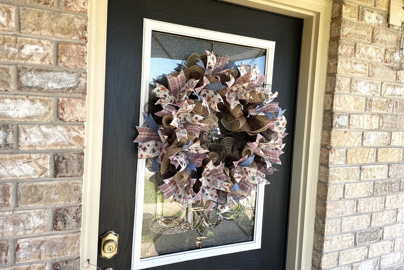 Prairie Butterfly Spring Summer Fall Deco Mesh Wreath, Farmhouse Cottage Decor gallery